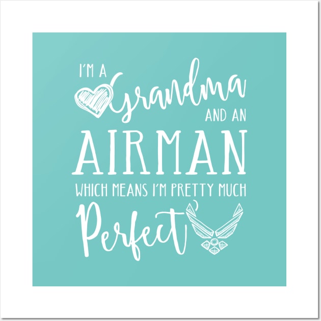 Perfect Grandma and Airman Wall Art by TheStuffHut